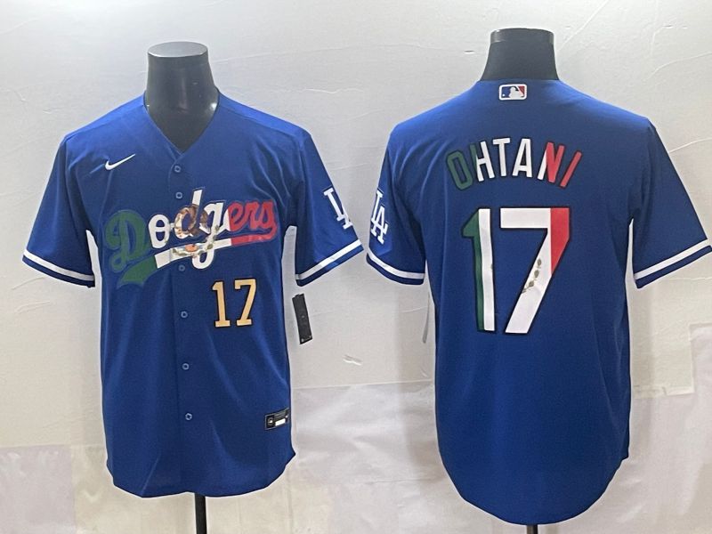 Men 2025 Los Angeles Dodgers #17 Ohtani Blue Nike MLB Jersey style 7154